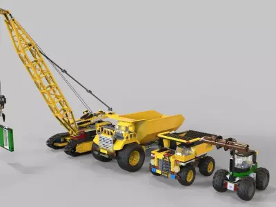 Lego Pack truck 3D model