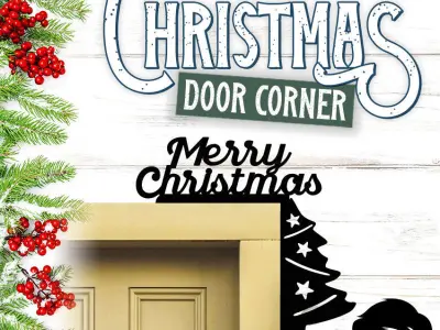 Christmas door corners vol 3 - Multipack of 10 models 3D print model