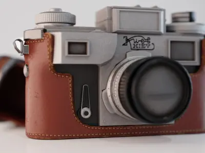 Vintage Camera KIEV4A PBR Game Ready VR  AR  low-poly  3d model Low-poly 3D model