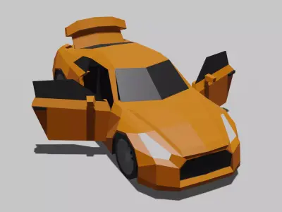 Nissan GT-R R35 Low-poly 3D model