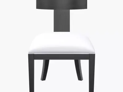 Idris Armless Chair Charcoal 3D model