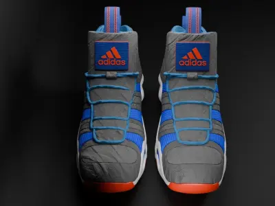 Adidas Crazy 8 grey orange 3D model