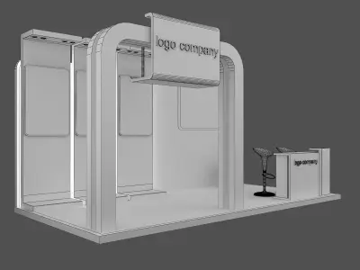 Booth Exhibition Stand a66 3D model