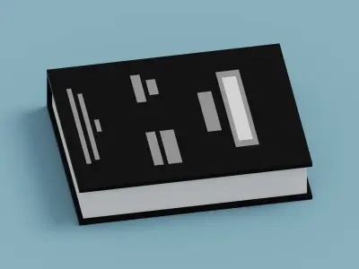 Voxel Black Book Low-poly 3D model