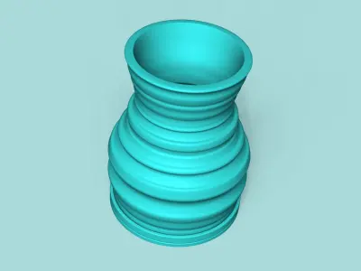 Vase 11 with Plate - Simple Plant Pot - Home Decor 3D print model