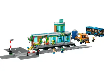 PixelBricks3D - LEGO Train Station  3D print model