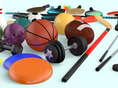 Sports equipment 3D model