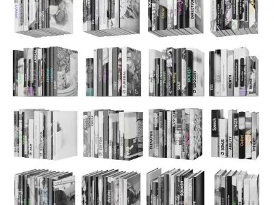 Books 150 pieces 2-9-3 Low-poly 3D model