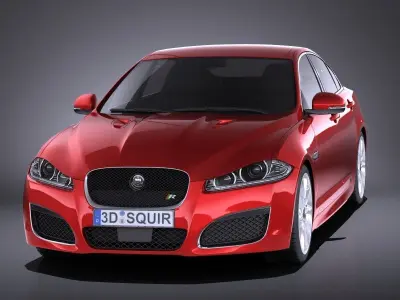 Jaguar XF-R 2015 VRAY 3D model