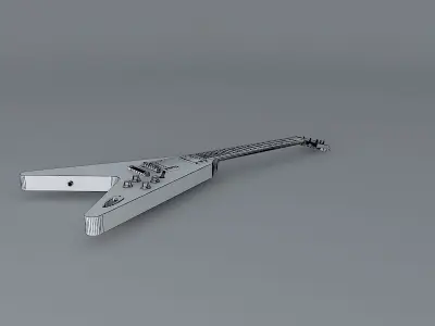 Gibson flying V guitar Free 3D model