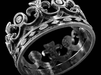 crown ring 3D print model