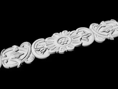 Central decor ornament for furniture 3D model 657
