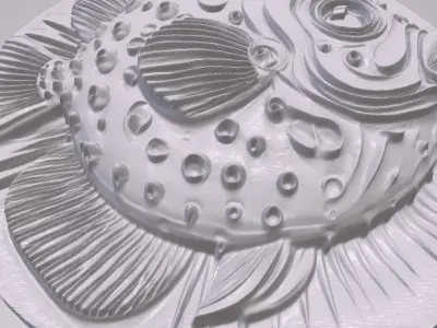 Box Fish 1 basrelief for 3D printing 3D print model