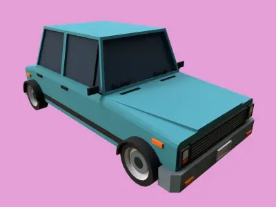 Lowpoly Car Low-poly 3D model