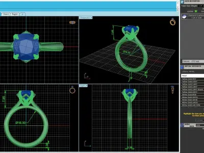 Solitaire Twist Prong Diamond Ring V02 3D print model