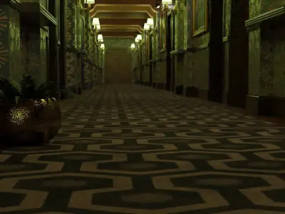 Hotel Corridor 3D model