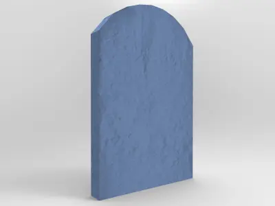 Tombstone 2 old gravestone Free low-poly 3D model