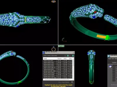 panthere bracelet  3D print model
