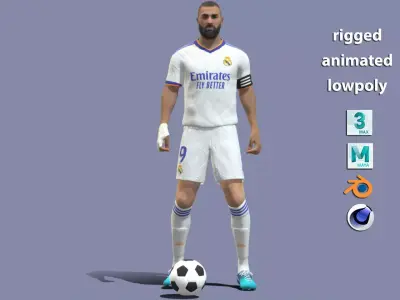 Karim Benzema 3D model