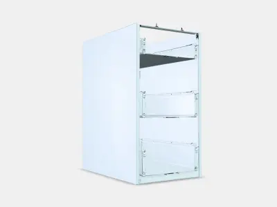 ENHET Base unit with 3 drawers Low-poly 3D model