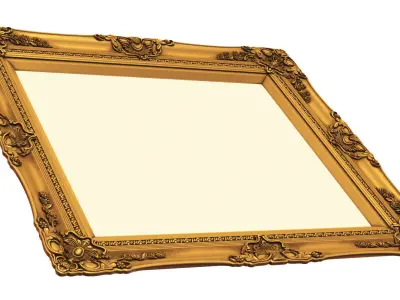 Collection of 3d models Frame picture gold v1 3D model