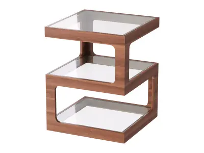 Modern Glass Side Table 3D model