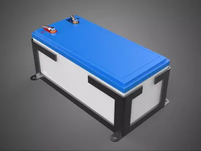 BATTERY ACCU ACCUMULATOR CASING MOUNTING FRAME HOLDER HOUSING DC 3D model