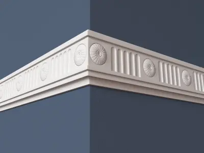 Frieze decorative crown moulding 3D model