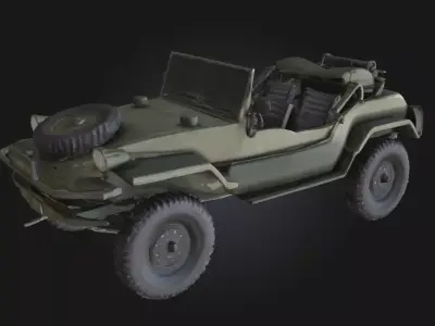 Amphibious Classic  Vintage Dual Terrain Vehicle 3D model