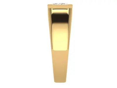 half bezel radiant signet ring  3D print model