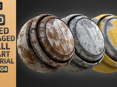 20 Damaged Wall Smart Material  Environment Library VOL 04 Texture