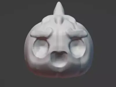 Cute afraid Pumpkin  Free 3D model