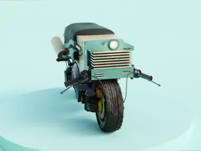 Cyberpunk Moped Vehicle 3D model
