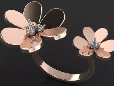 Frivole Between the Finger ring 3d printing model 3D print model