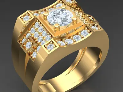 Luxury Men Rings Designs 4MR007 3D print model
