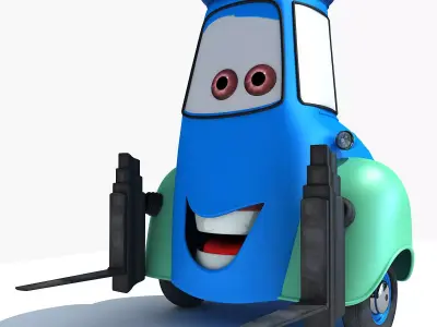 Guido Character from Movie Cars 3D model
