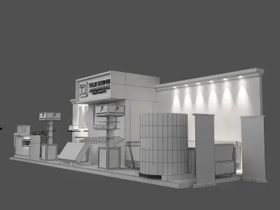 Booth Exhibition Stand a473 3D model