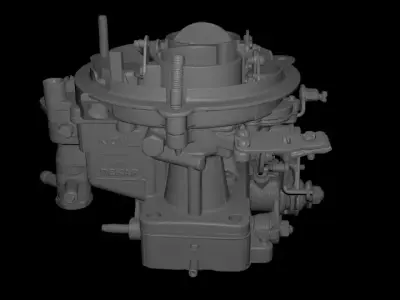 High poly carburetor 3D model