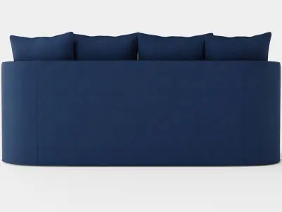 Monroe sofa indigo Low-poly 3D model