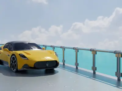 modern skyscraper showroom 3D model 3D model