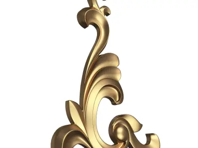Corner Carved Plaster Molding Decoration 012 Low-poly 3D model