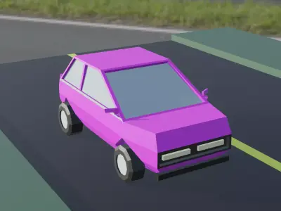 LOW POLY CAR - GAME READY 3D MODEL 3D model