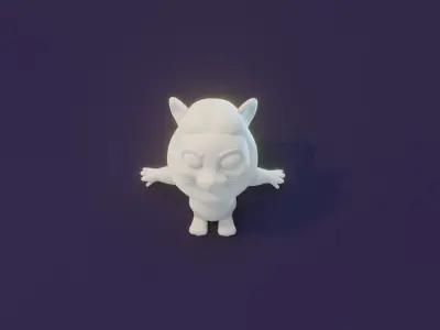 Cartoon Lion Animated and Rigged Base Mesh 3D Model Low-poly 3D model