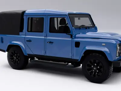 Land Rover Defender 110 Double Cab Pick Up Low-poly 3D model