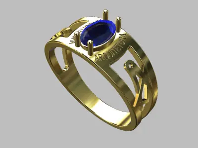 Engineering Graduation Ring 3D print model