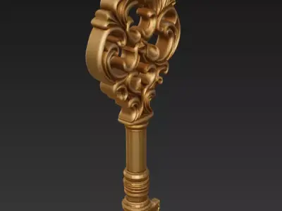 Imperial Baroque Key - Royal Relic Masterpiece 3D Model 3D print model