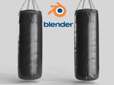 Boxing Punching Speed Bag v2 Low-poly 3D model