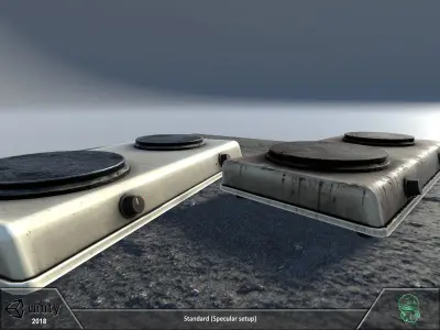 Hot plate Low-poly 3D model