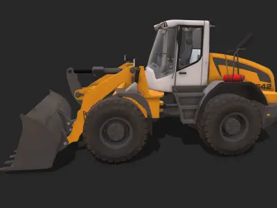  Buldozer Low-poly 3D model