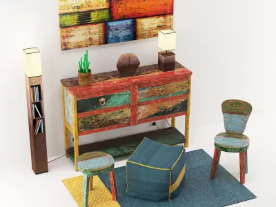 Colorful decoration Free 3D model